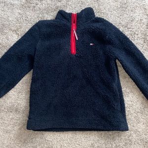 Tommy Hilfiger Navy Blue Teddy Quarter Zip